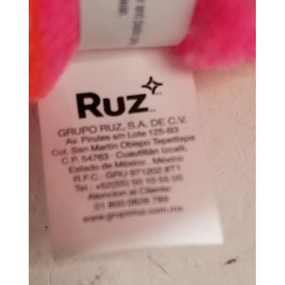 PEEPS Large Plush 16" Colorful Rainbow Zebra Print Stuffed Pink Purple RUZ Brand - Picture 4 of 5